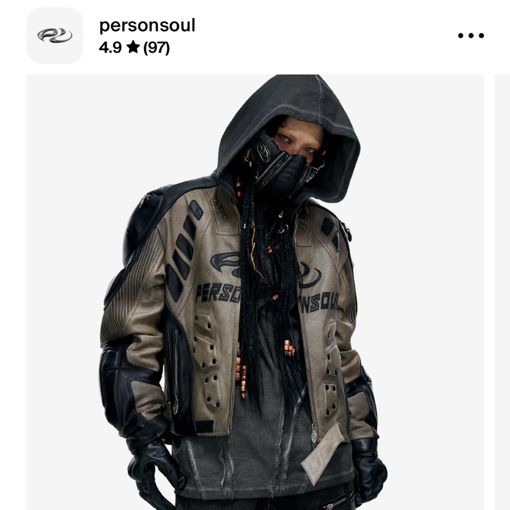 Leather racing jacket